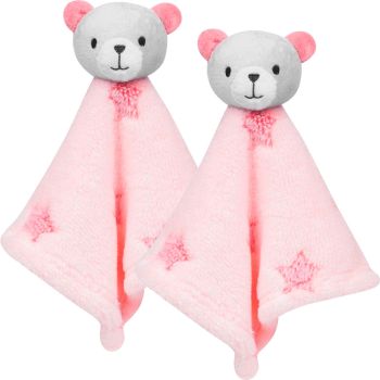 Kit 2 Naninhas Buba Ursinha Estrelinha Extra Macia Rosa 1