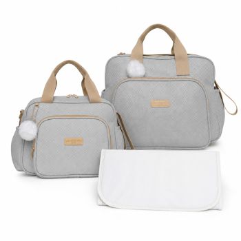 Kit Bolsas Maternidade Pirulitando G+P+T Nuvem de Algodão