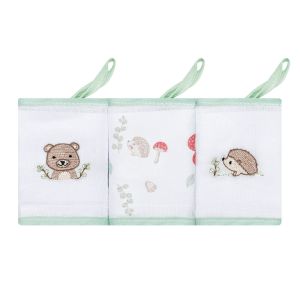 Kit 3 Babetes Papi 32x32cm com Prendedor Floresta