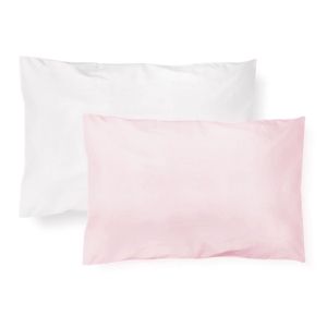 Kit 2 Fronhas Papi 40x28cm Lisas Rosa e Branco