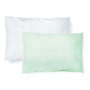 Kit 2 Fronhas Papi 40x28cm Lisas Verde e Branco