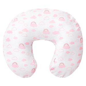 Almofada Amamentação Papi 62 x 50cm com Zíper Arco-Íris Rosa