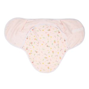 Cueiro Swaddle Papi Ajustável Flanelado 70x62cm Tulipa Rosa