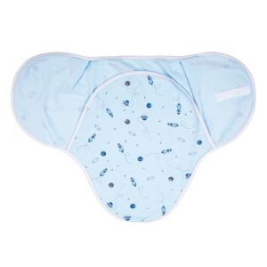 Cueiro Swaddle Papi Ajustável Flanelado 70x62cm Espaço Azul