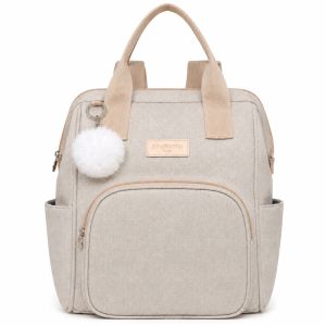 Mochila Maternidade Pirulitando T&eacute;rmica Aconchego Marfim