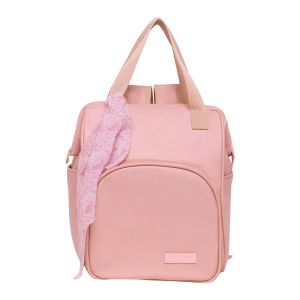 Mochila Maternidade Média Pirulitando Térmica Encanto Rosa