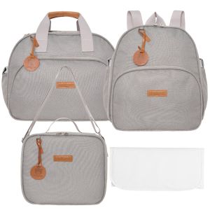 Kit Bolsas Maternidade Pirulitando Completo Essência Cinza 1