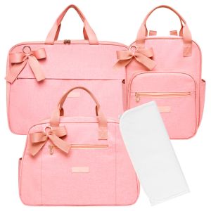 Kit Bolsas Maternidade Pirulitando Completo Essencial Rosa 1