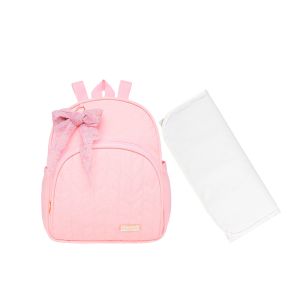 Mochila Maternidade Média Pirulitando Trocador Glitter Rosa 1