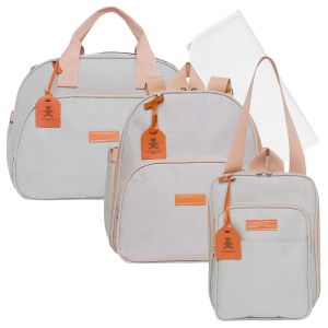 Kit Bolsas Maternidade Pirulitando Completo Joy Marfim 1