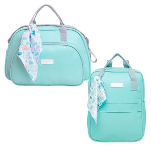 Kit Bolsas Maternidade Pirulitando G+M V2 Arco-Íris Verde 1