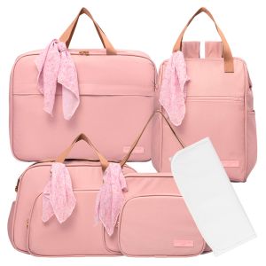 Kit Bolsas Maternidade Pirulitando Completo Encanto Rosa 1