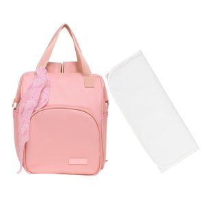 Mochila Maternidade Média Pirulitando Trocador Encanto Rosa 1