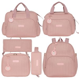 Kit Bolsas Maternidade Pirulitando Completo Refúgio Rosê