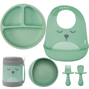 Kit Introdução Alimentar Silicone Buba 5 Peças Gumy Verde 1