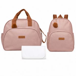 Kit Bolsas Maternidade Pirulitando G+M+T Amor Mãe Rosê 1
