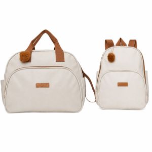 Kit Bolsas Maternidade Pirulitando G+M Amor Mãe OffWhite 1